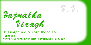 hajnalka viragh business card